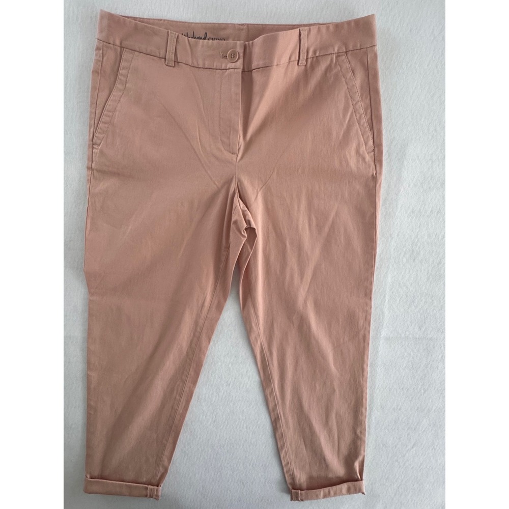 Talbots Womens Salmon Pink Cuffed Ankle Chino Pants Size 8 NWT 41135955